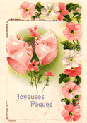 Clochettes roses et fleurs de P&acirc;ques